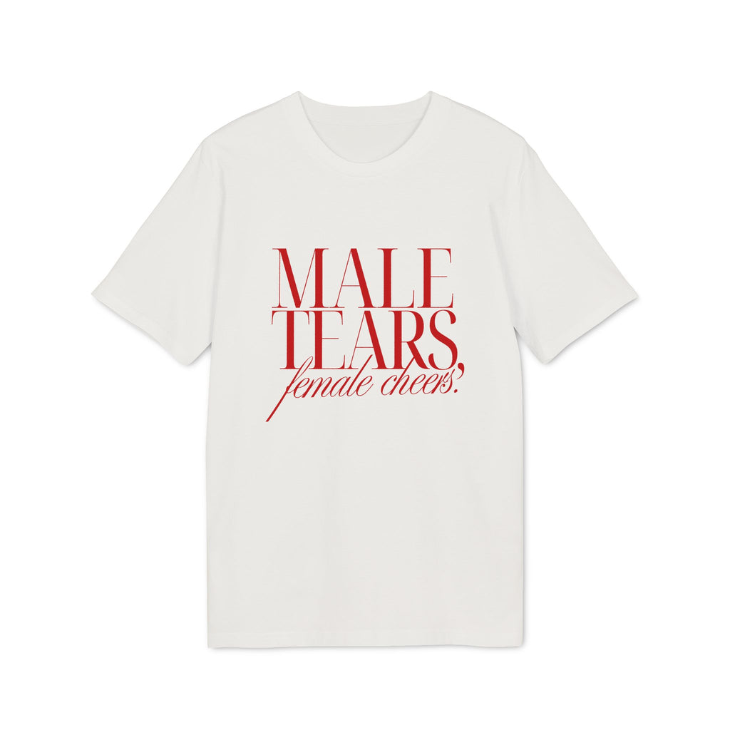 Male Tears Female Cheers White Organic Tee