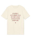 Male Loneliness Epidemic Tee in Natural Raw