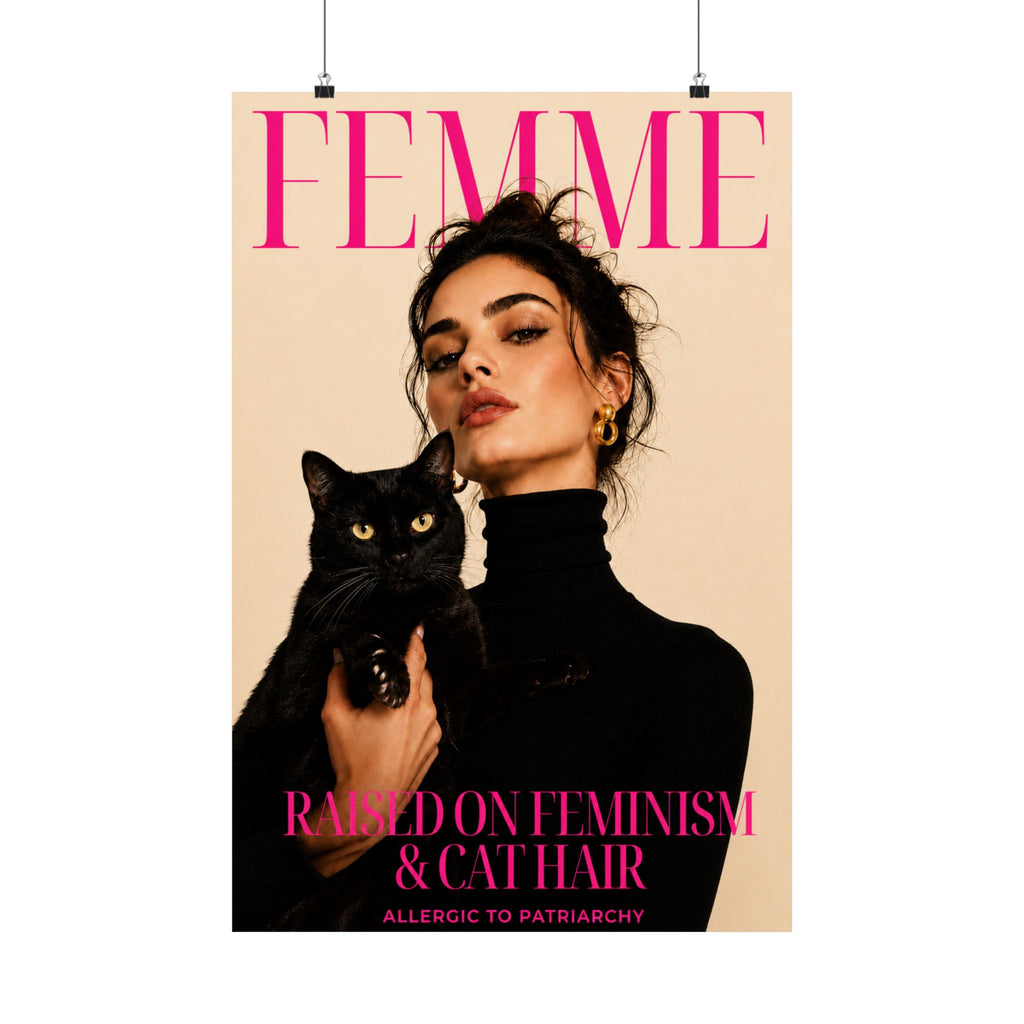 Raised on Feminism & Cat Hair Poster