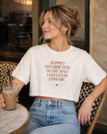 White Male Loneliness Epidemic Crop Tee