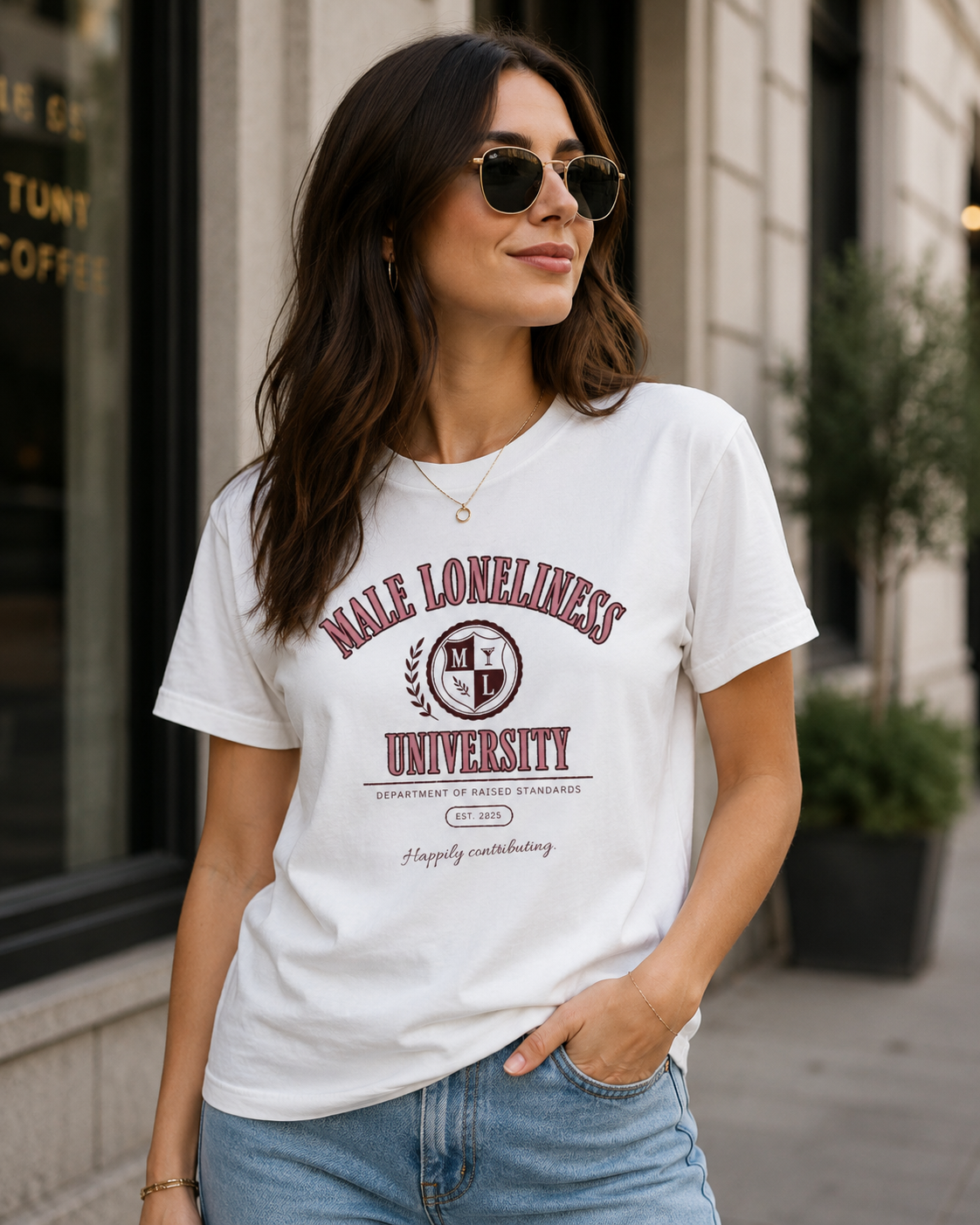 Male Loneliness University Shirt | Funny Feminist College Tee