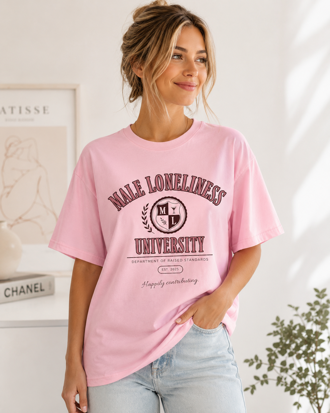 Male Loneliness University Shirt | Funny Feminist College Tee