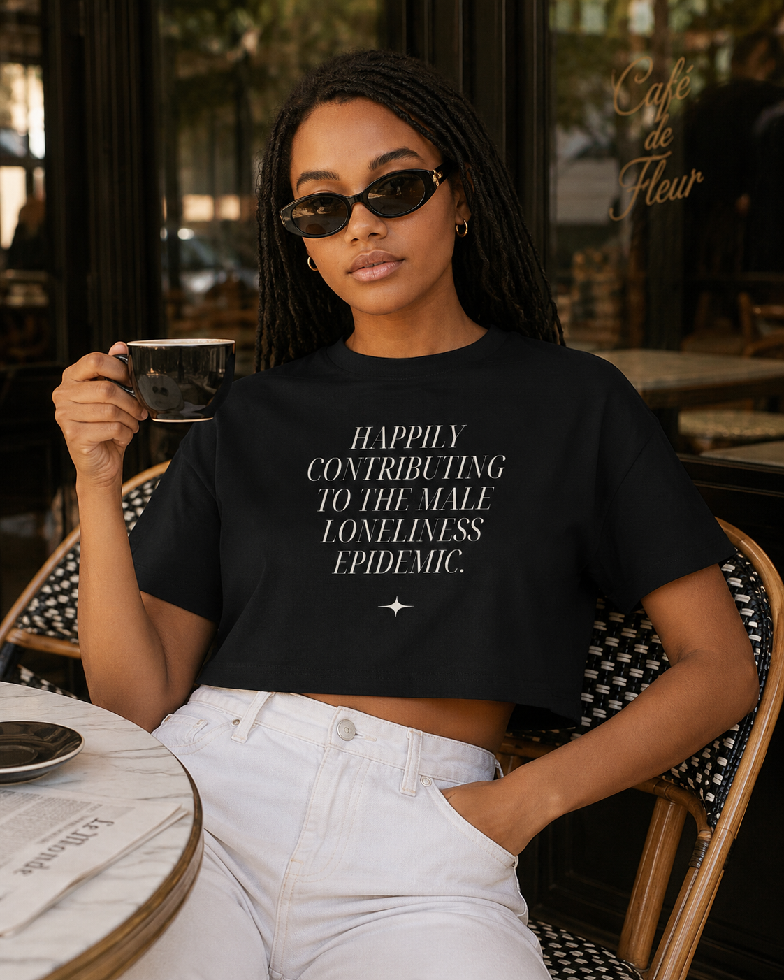 Male Loneliness Epidemic Crop Tee