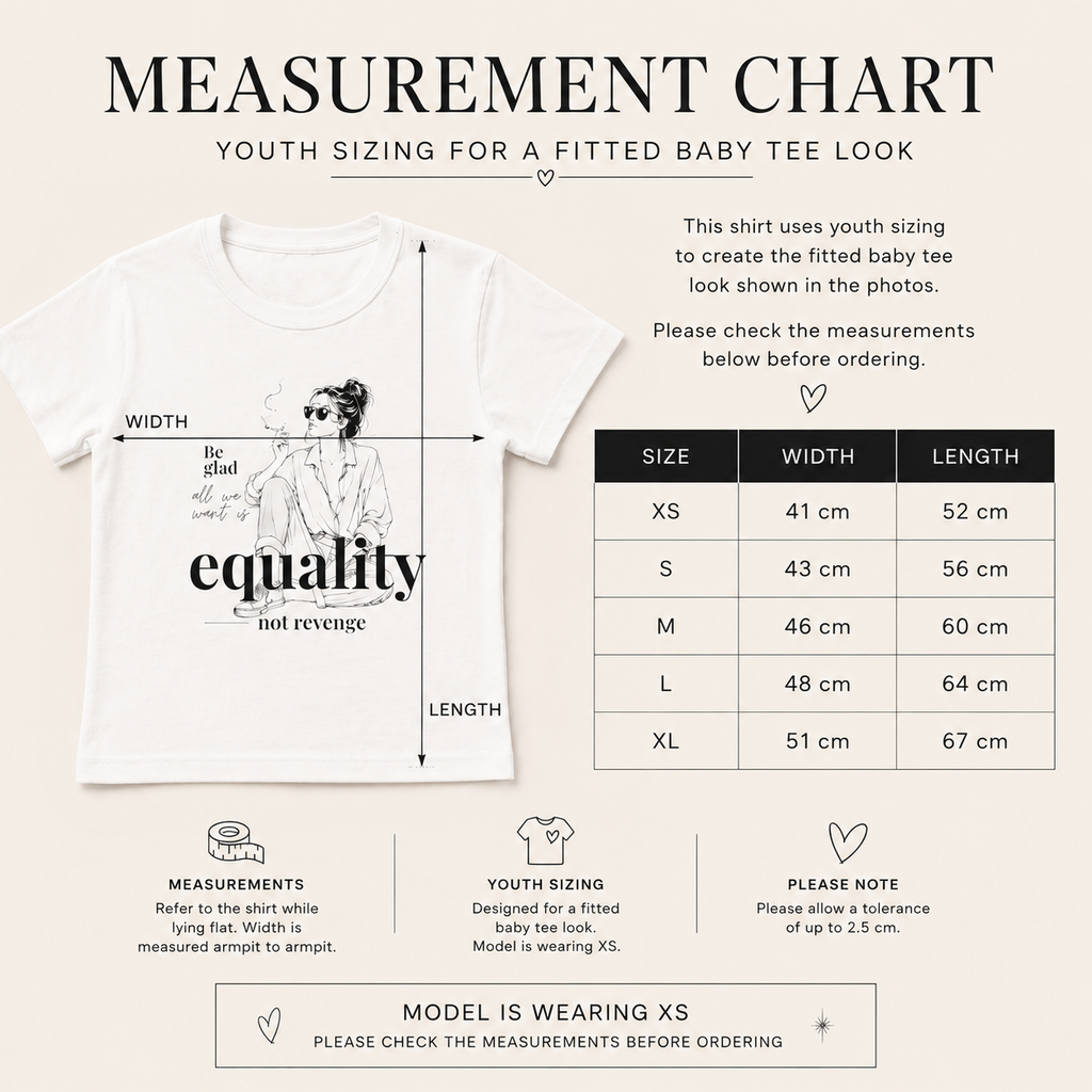 Equality, Not Revenge Fitted Baby Tee