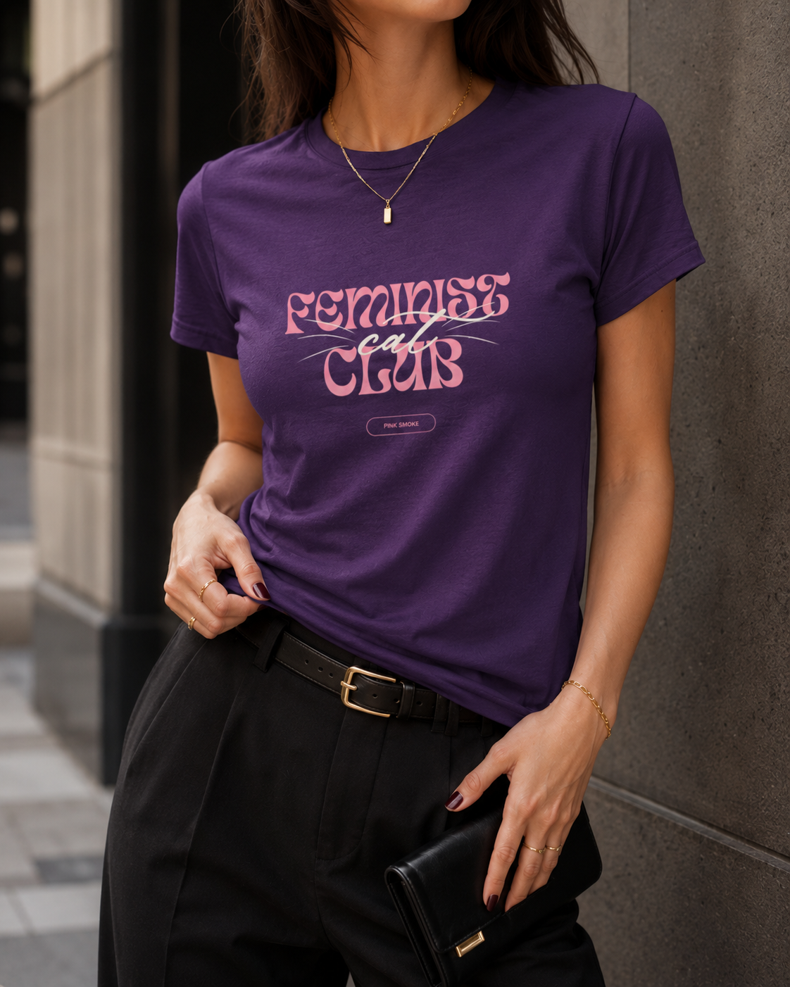 Feminist Cat Club Fitted Baby Tee