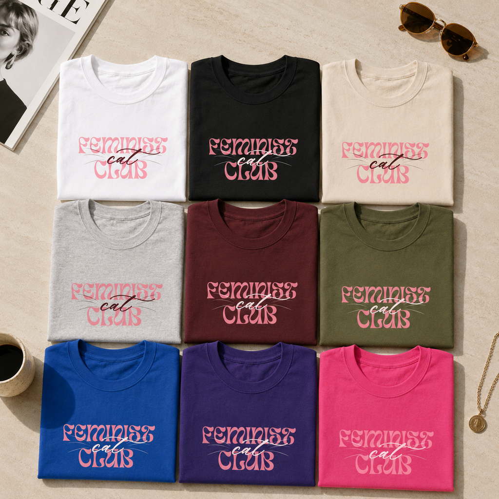 Feminist Cat Club Fitted Baby Tee