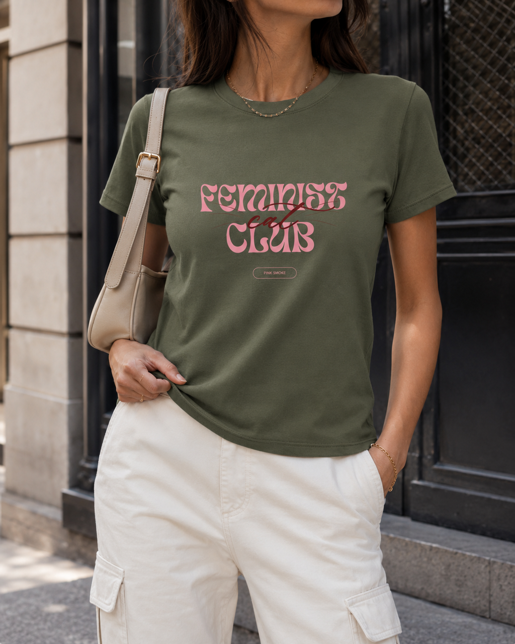 Feminist Cat Club Fitted Baby Tee