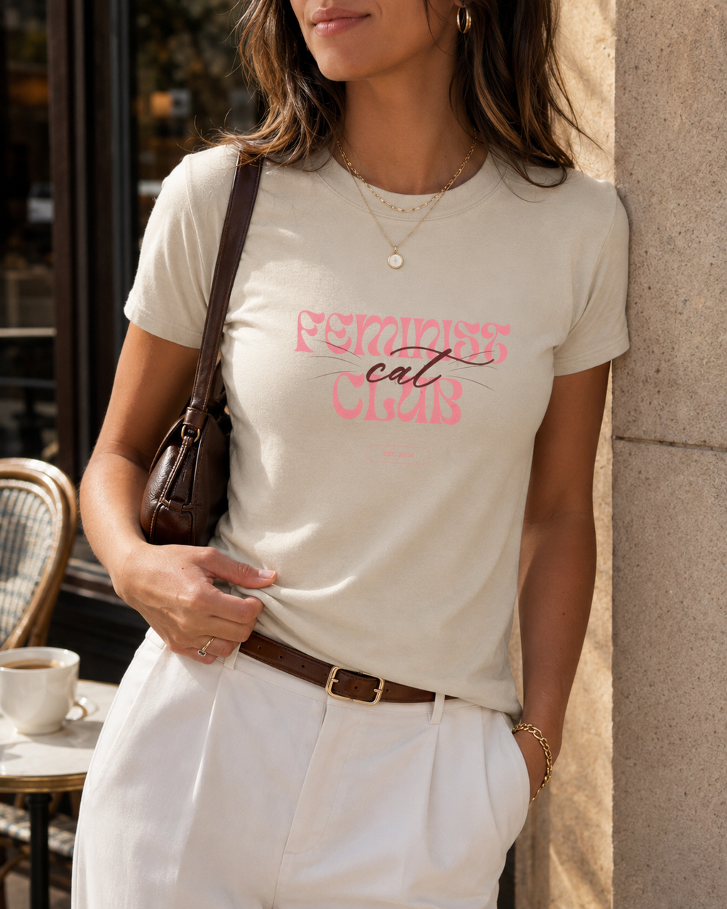 Feminist Cat Club Fitted Baby Tee