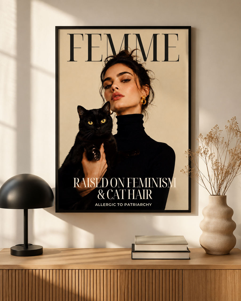 Raised on Feminism and Cat Hair Poster