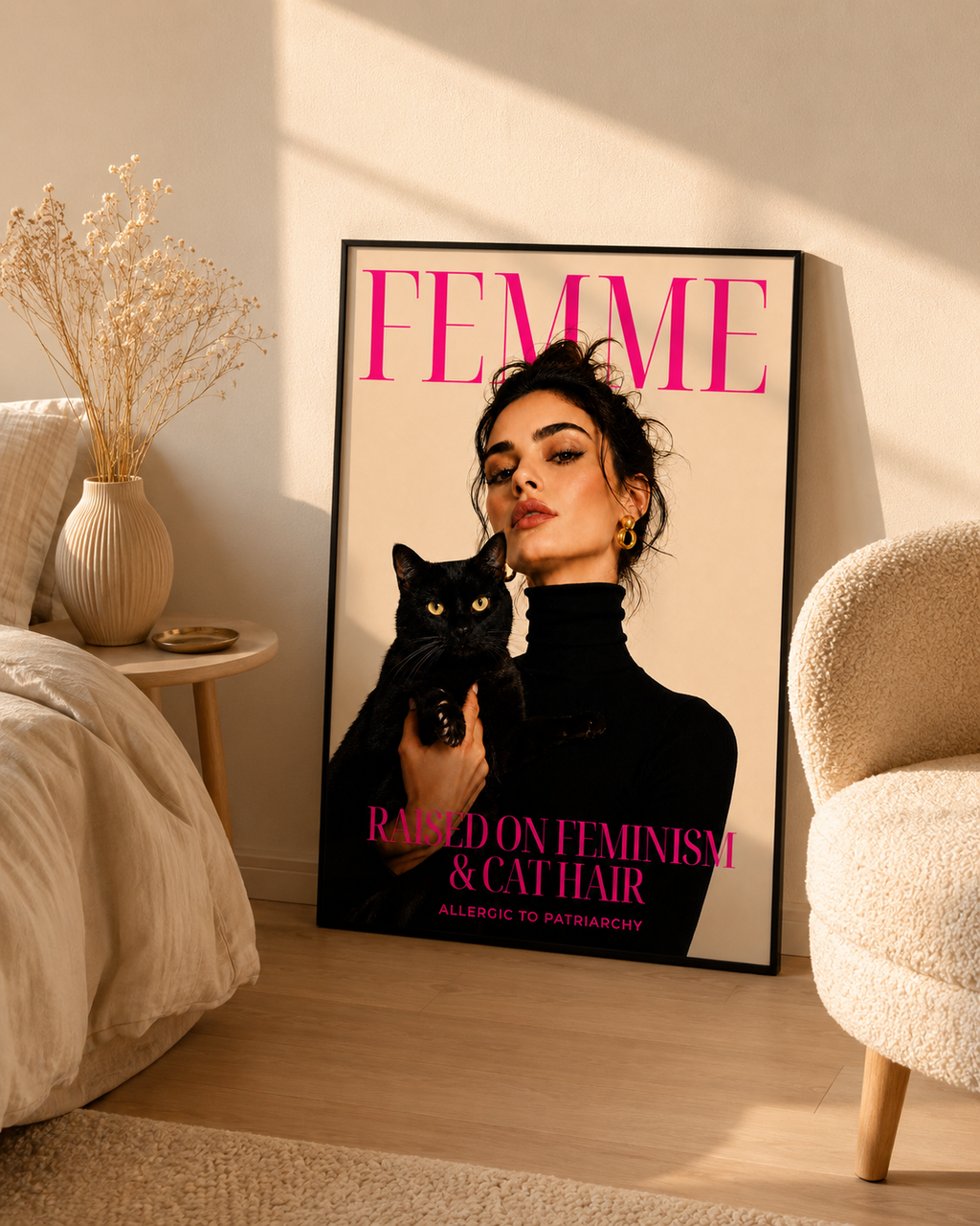 Raised on Feminism & Cat Hair Poster