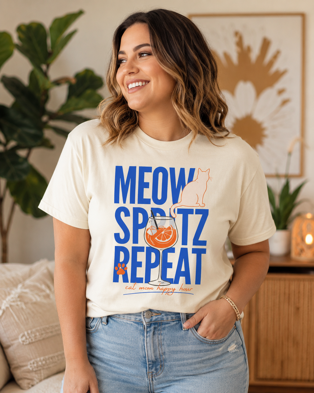 Meow Spritz Repeat T-Shirt