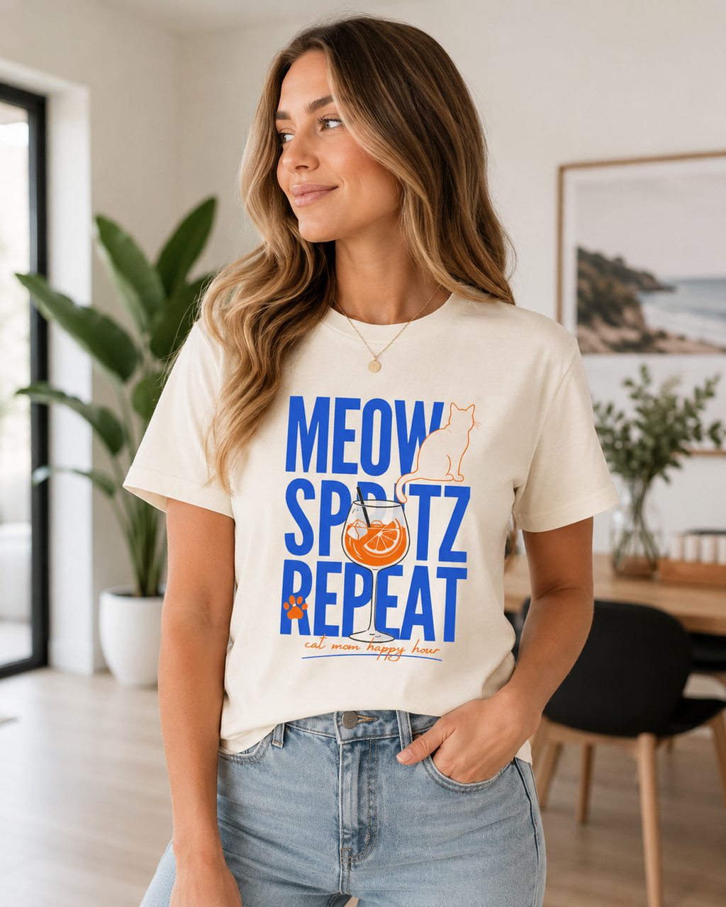 Meow Spritz Repeat T-Shirt