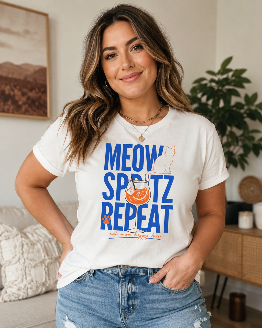 Meow Spritz Repeat T-Shirt