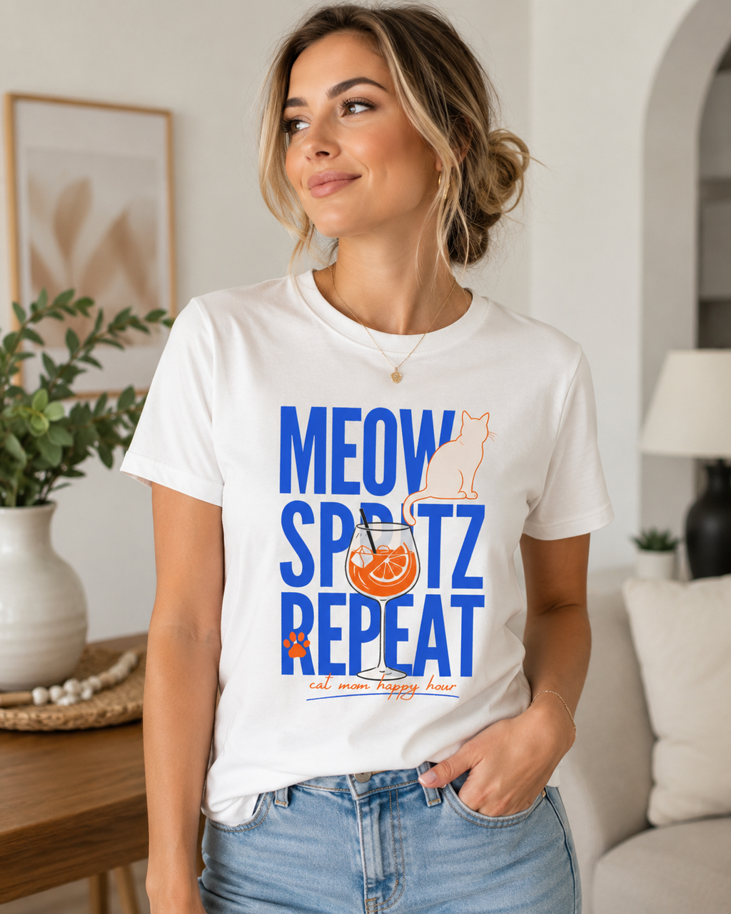 Meow Spritz Repeat T-Shirt