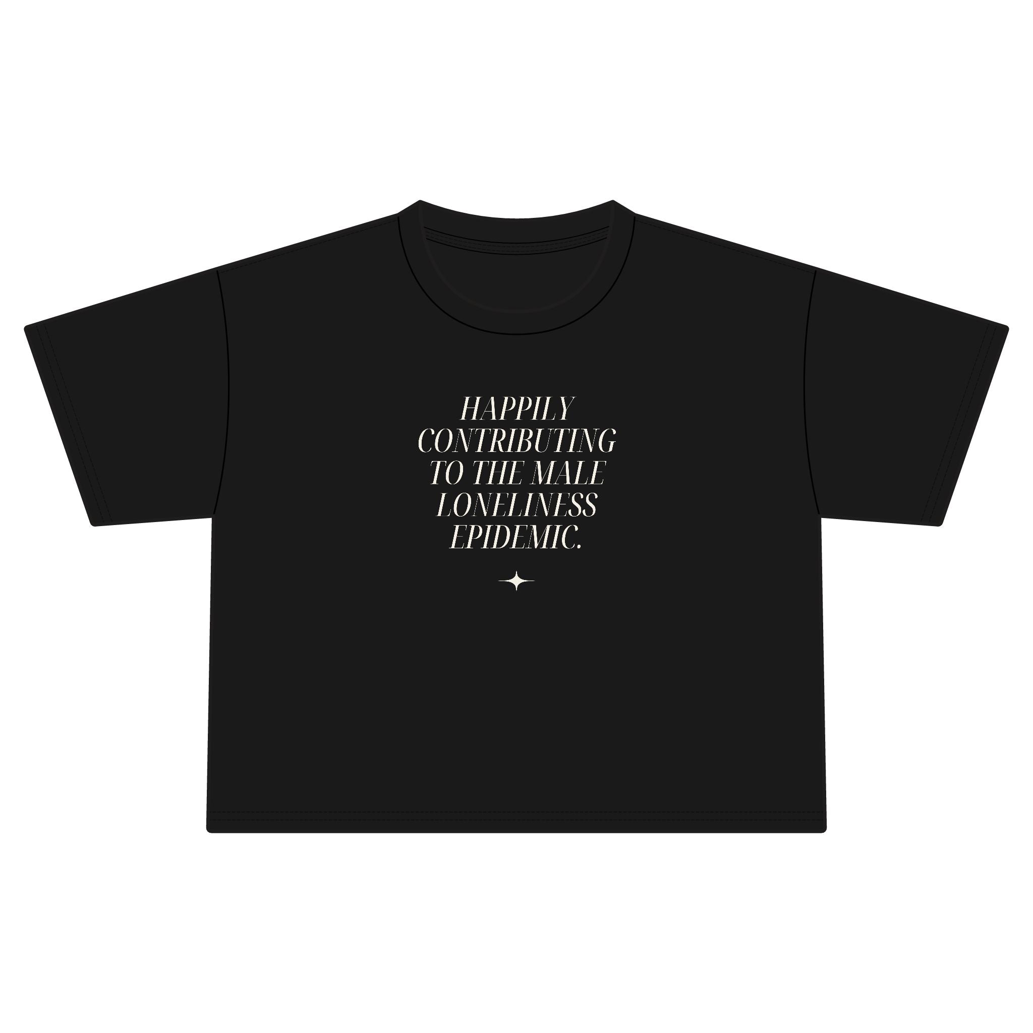 Male Loneliness Epidemic Crop Tee
