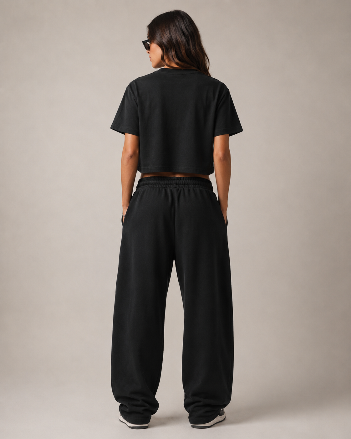 Male Loneliness Epidemic Black Boxy Crop Tee