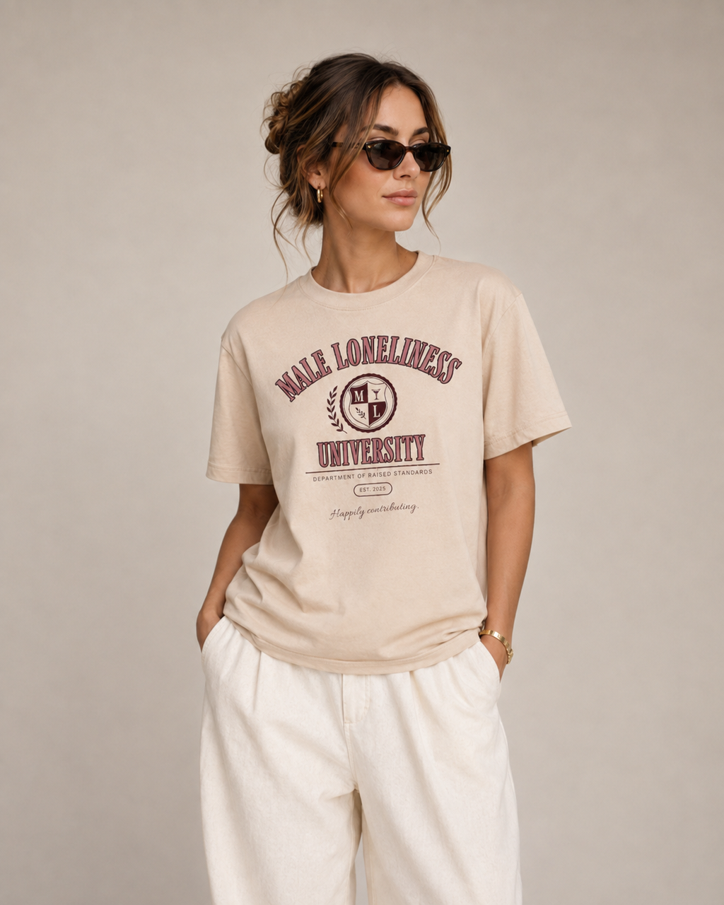 Male Loneliness University Shirt | Funny Feminist College Tee