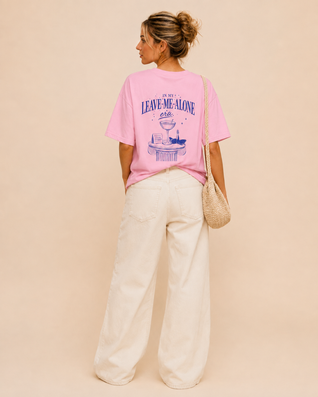 Leave Me Alone Era Back Print Shirt, Funny Graphic Tee, Blue Statement T Shirt