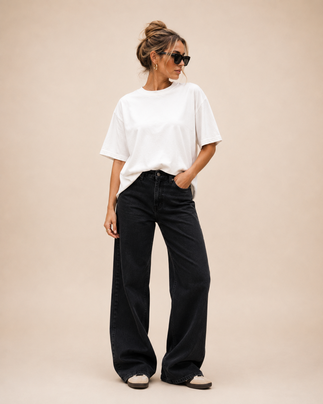 If You’re Too Much, He’s Not Enough Oversized T-Shirt, Feminist Back Print Tee