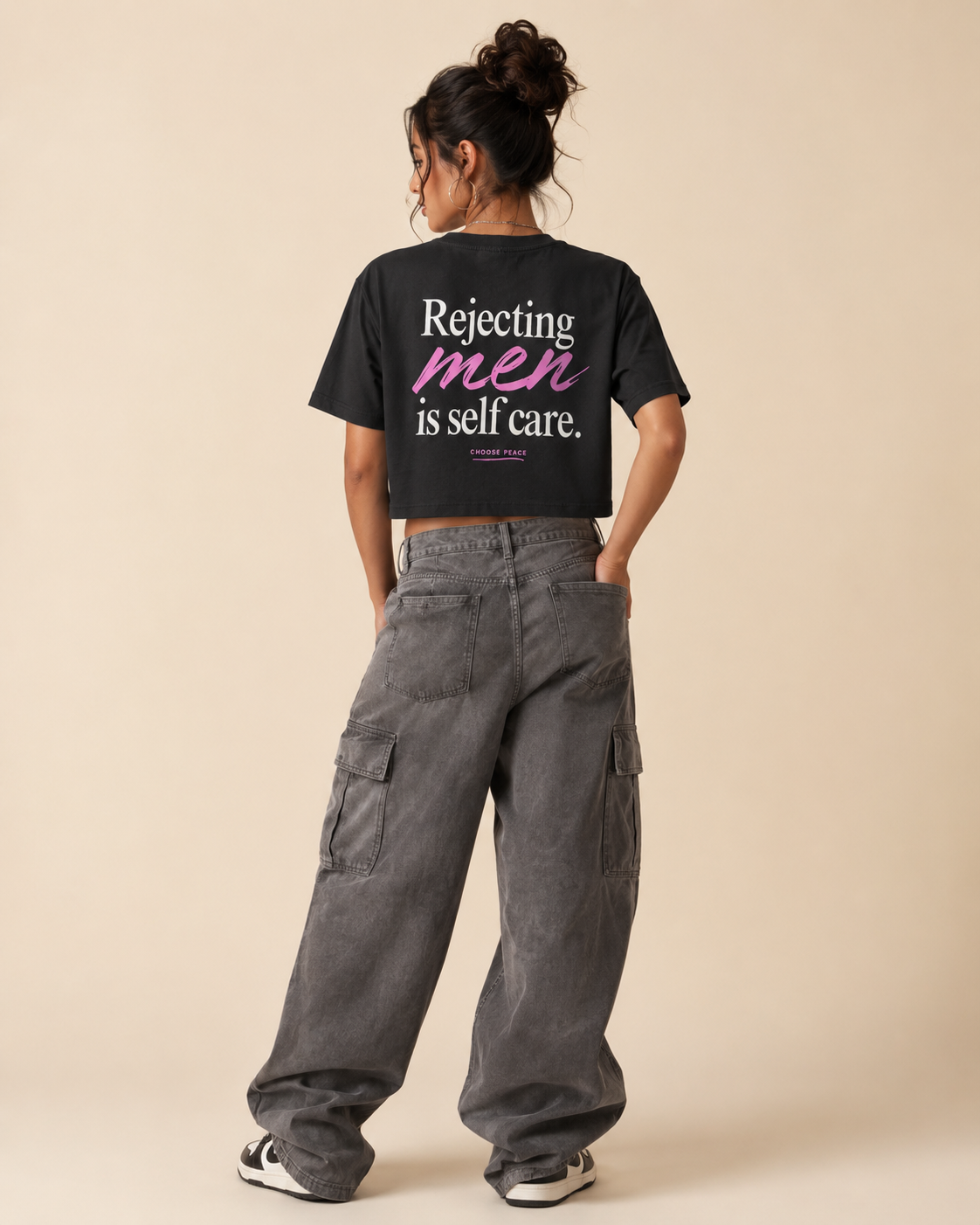 Rejecting Men Is Self Care Crop Tee
