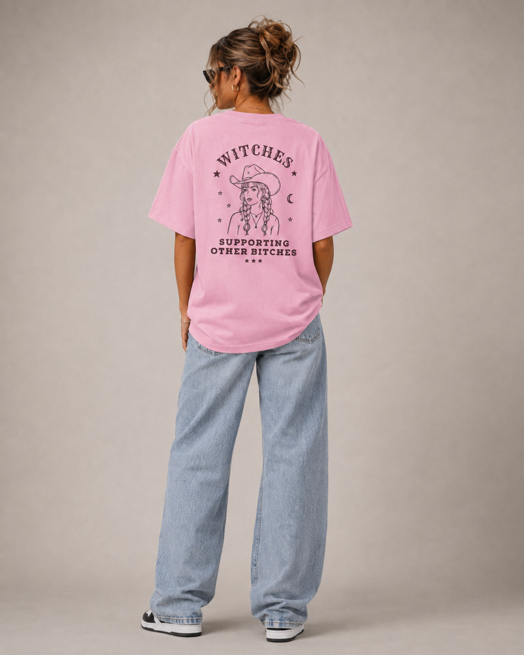 Witches Supporting Other Bitches Cowgirl Back Print Tee