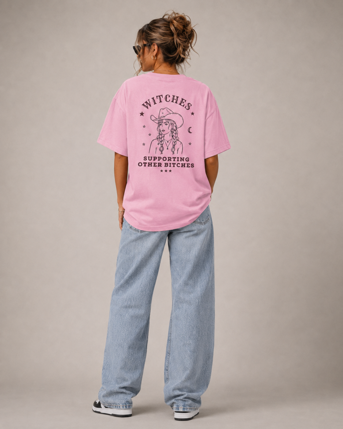 Witches Supporting Other Bitches Cowgirl Back Print Tee